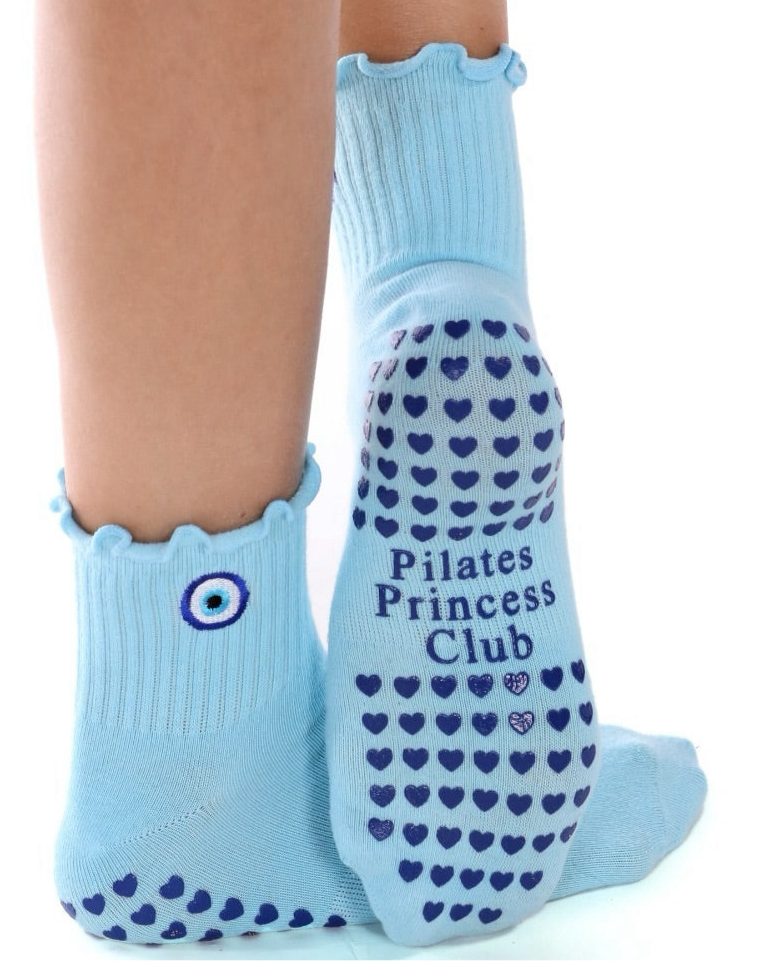 “No Bad Vibes” Grip Socks – Evil Eye Edition