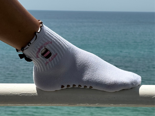 Pumpkin spice grip socks