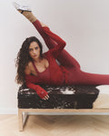 Cherry Red Wrap Jacket